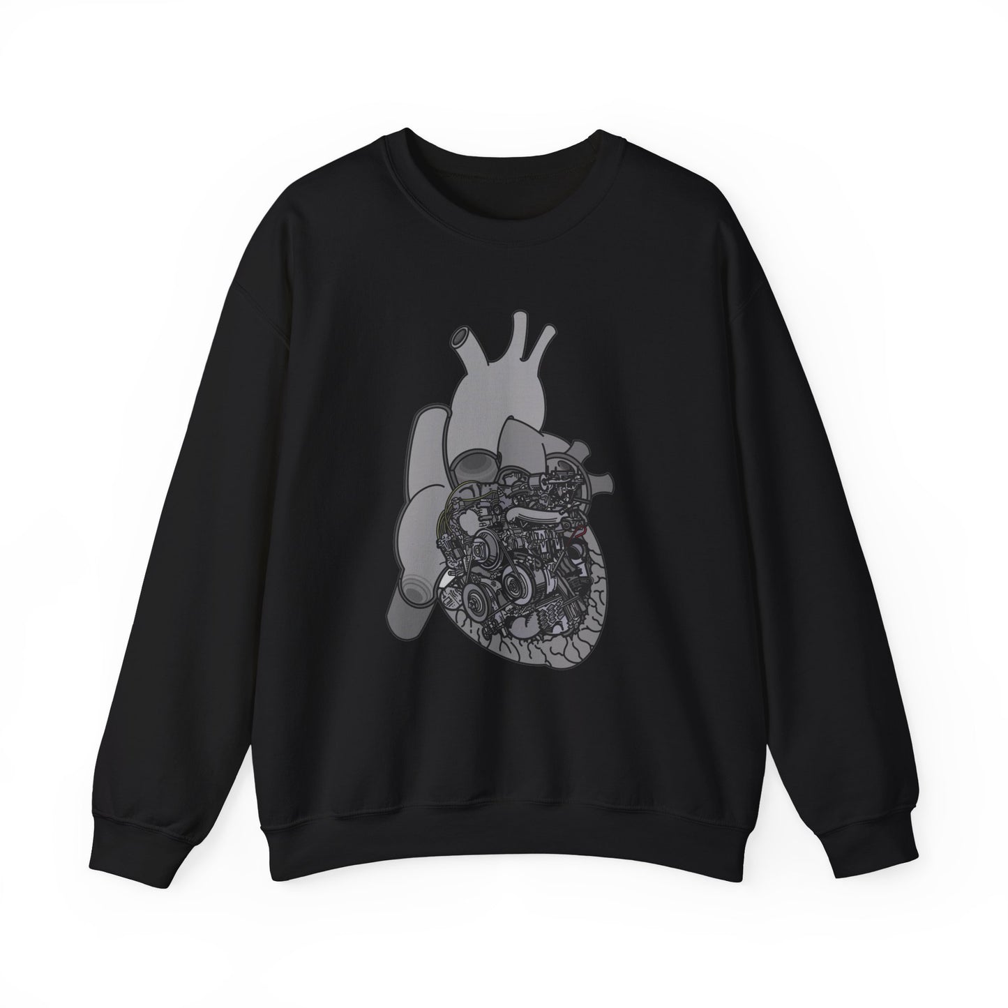 Valves and Ventricles Sweatshirt , Heart Meets Engine Design, Great Gift For Nurses, Cardiologists, Mechanics