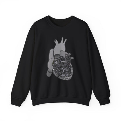 Valves and Ventricles Sweatshirt , Heart Meets Engine Design, Great Gift For Nurses, Cardiologists, Mechanics