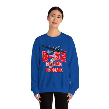 B-52 Payload of Peace Sweatshirt, Military Aircraft Jumper, Air Force Pullover, Warplane Graphic Crewneck, Aviation Lover Gift
