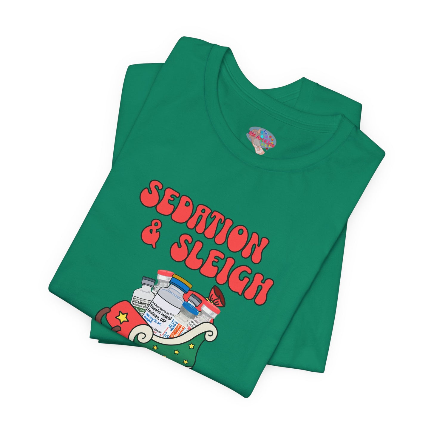 Sedation & Sleigh Christmas Shirt, ICU RN Holiday