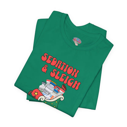 Sedation & Sleigh Christmas Shirt, ICU RN Holiday