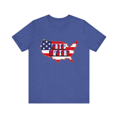 United We Stand T-Shirt - Patriotic USA Map Design
