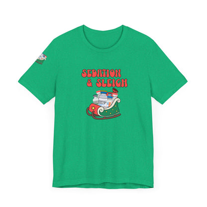 Sedation & Sleigh T-Shirt, Funny Nurse Christmas Shirt, ICU RN Holiday Tee, Propofol, Ativan, Ketamine, Fentanyl, Medical Humor Gift