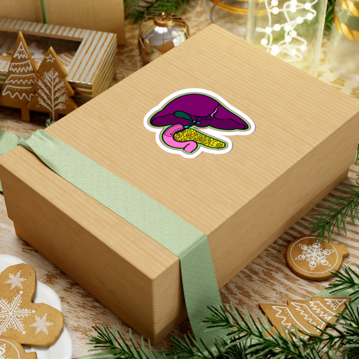 GI System Sticker, Liver, Pancreas, Gallbladder & Intestines