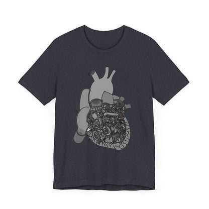 Valves and Ventricles - Heart Anatomy and Car Engine Mash Up - T-shirt for Heart Nurses, Cardiologists, and Car Lovers