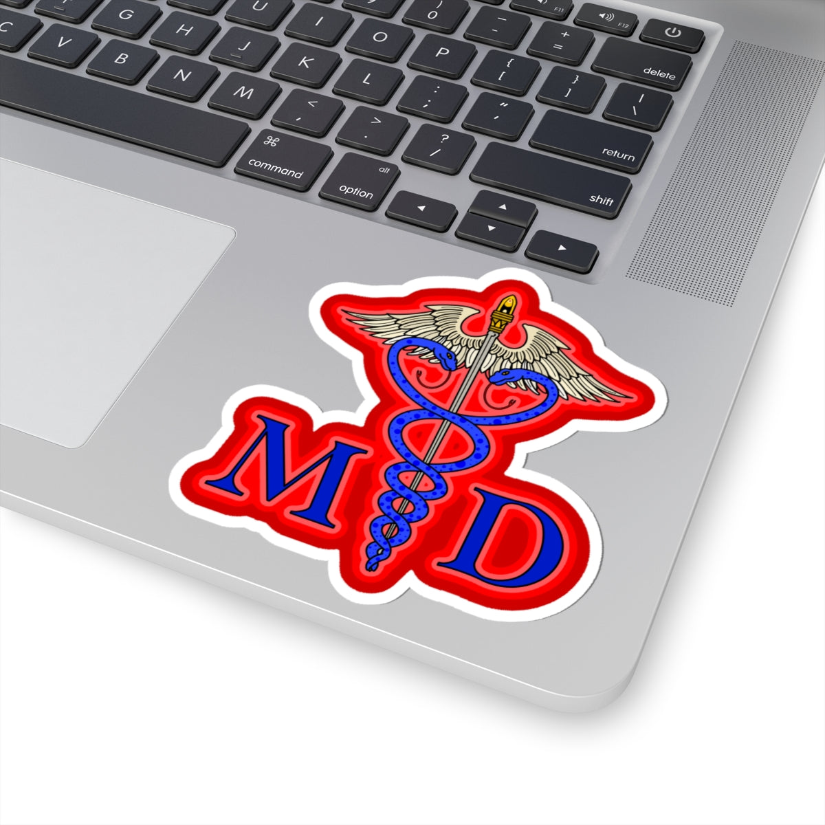 Medical Caduceus MD Sticker