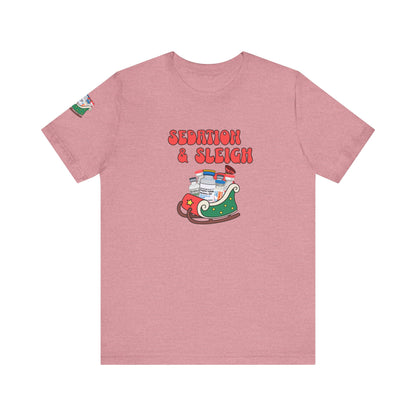 Sedation & Sleigh T-Shirt, Funny Nurse Christmas Shirt, ICU RN Holiday Tee, Propofol, Ativan, Ketamine, Fentanyl, Medical Humor Gift