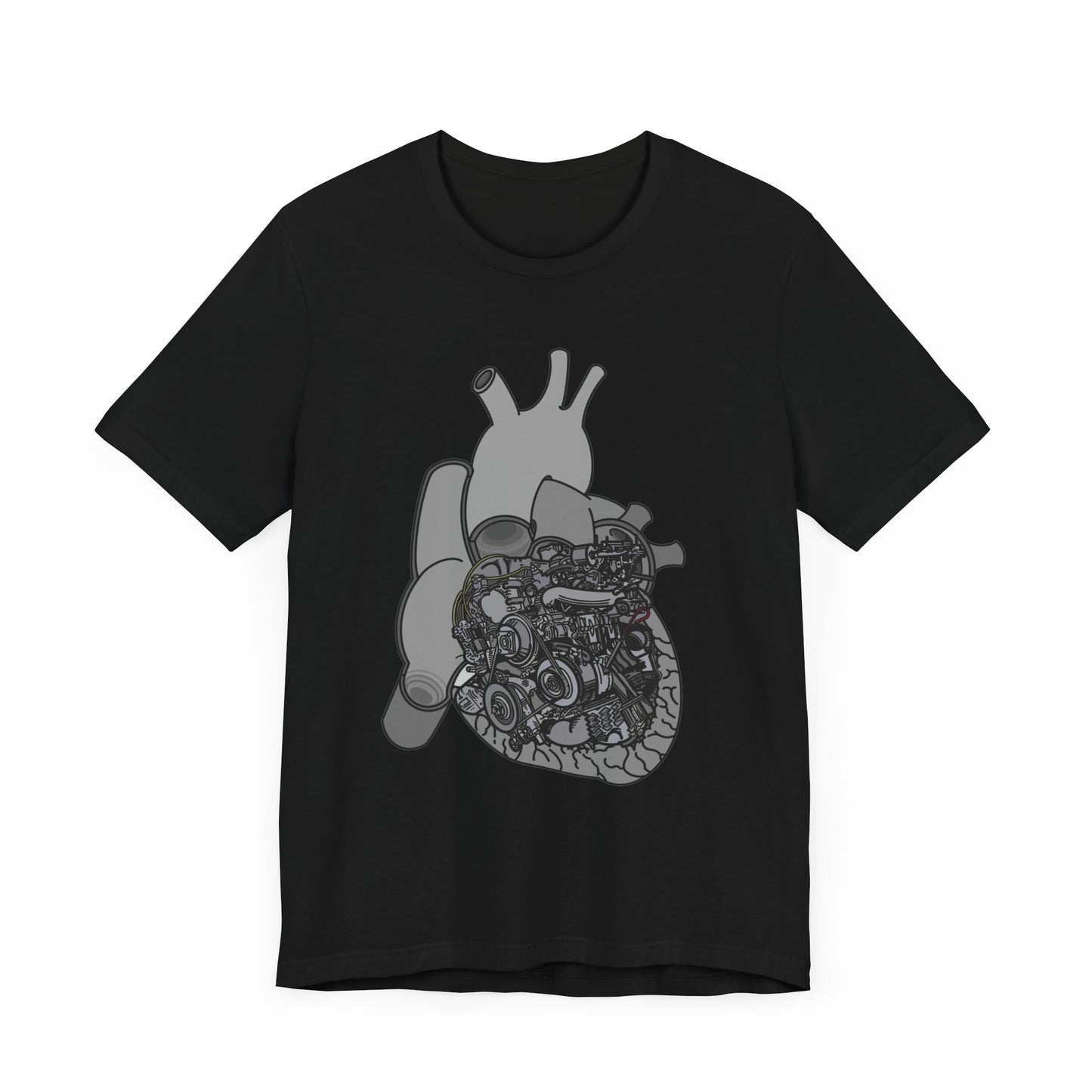 Valves and Ventricles - Heart Anatomy and Car Engine Mash Up - T-shirt for Heart Nurses, Cardiologists, and Car Lovers
