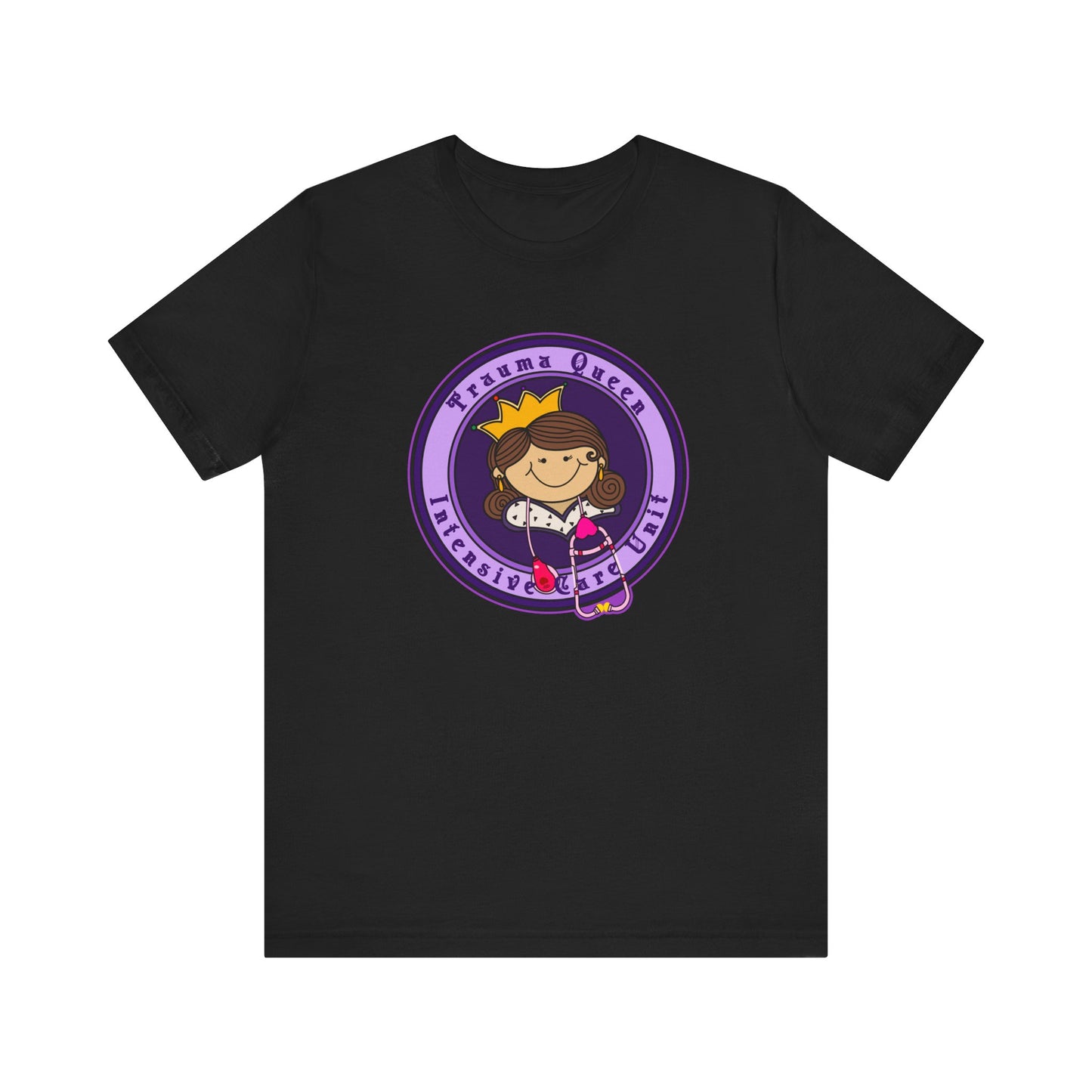 Trauma Queen, Intensive Care Unit T-Shirt, Funny ICU Nurse, ER, Critical Care, Medical Humor, RN Gift, Healthcare Worker Tee