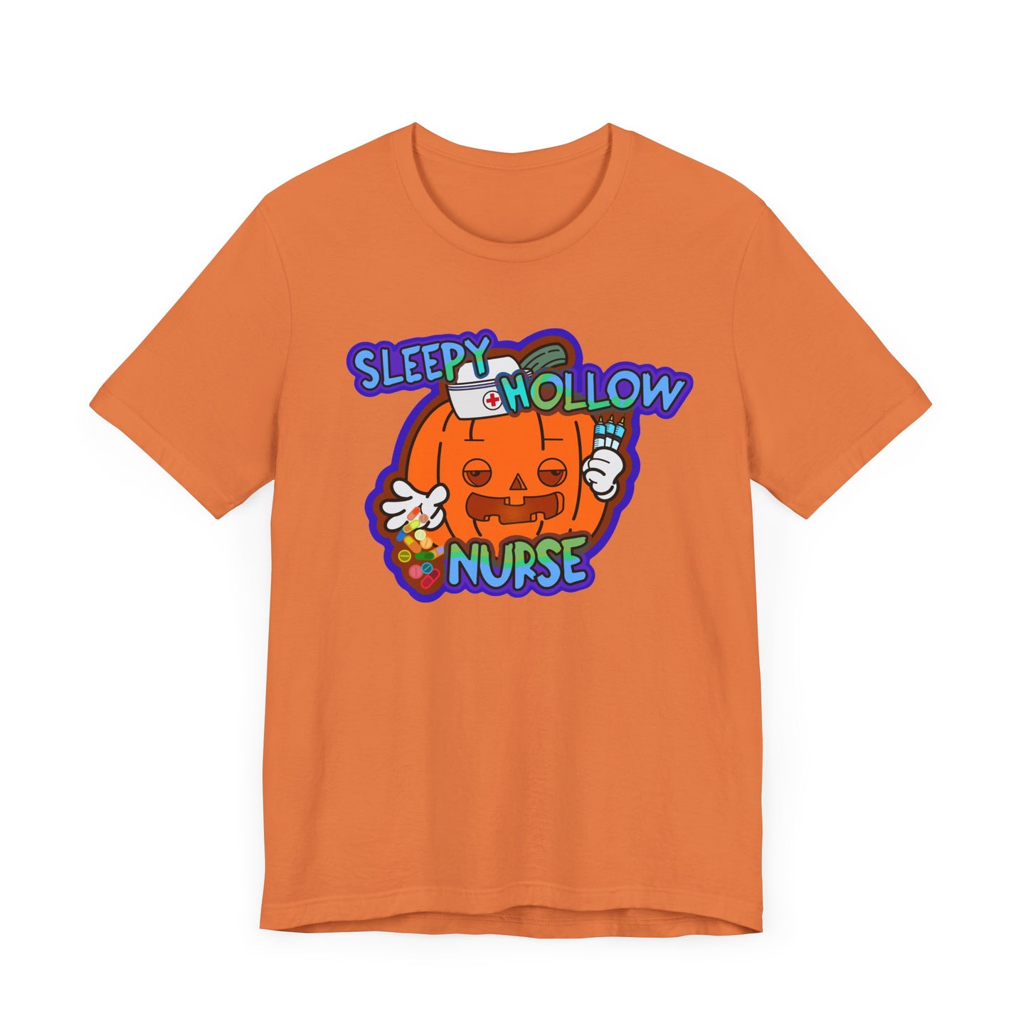 The Legend of The Sleepy Hollow Nurse - Funny Halloween Nursing T-Shirt - Unisex Jersey Short Sleeve Spooky Nurse Tee