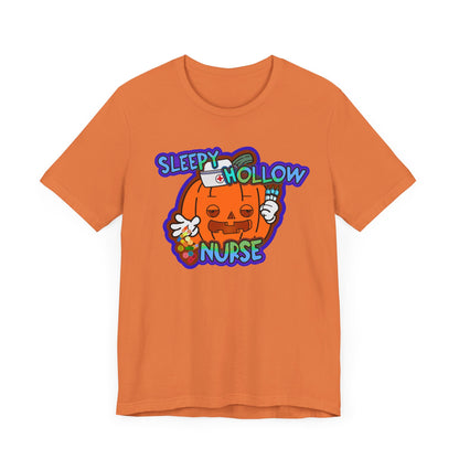 The Legend of The Sleepy Hollow Nurse - Funny Halloween Nursing T-Shirt - Unisex Jersey Short Sleeve Spooky Nurse Tee