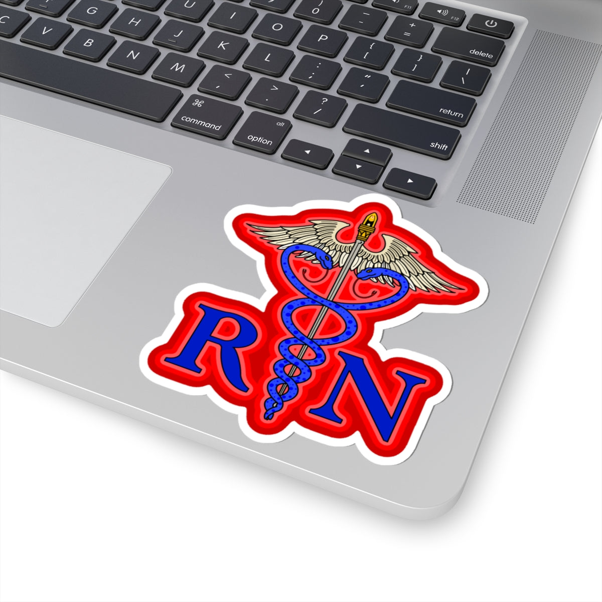 Medical Caduceus RN Sticker