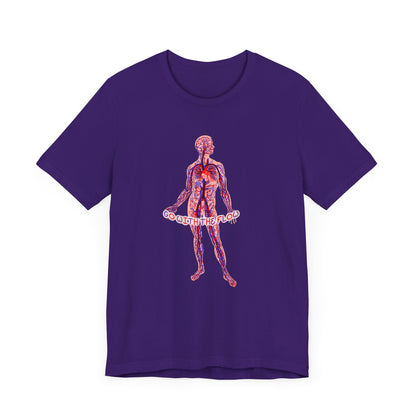 Go With The Flow Circulatory System Shirt, Anatomical Vein and Artery Diagram, Medical Humor, Nurse, Doctor, Healthcare Gift Tee