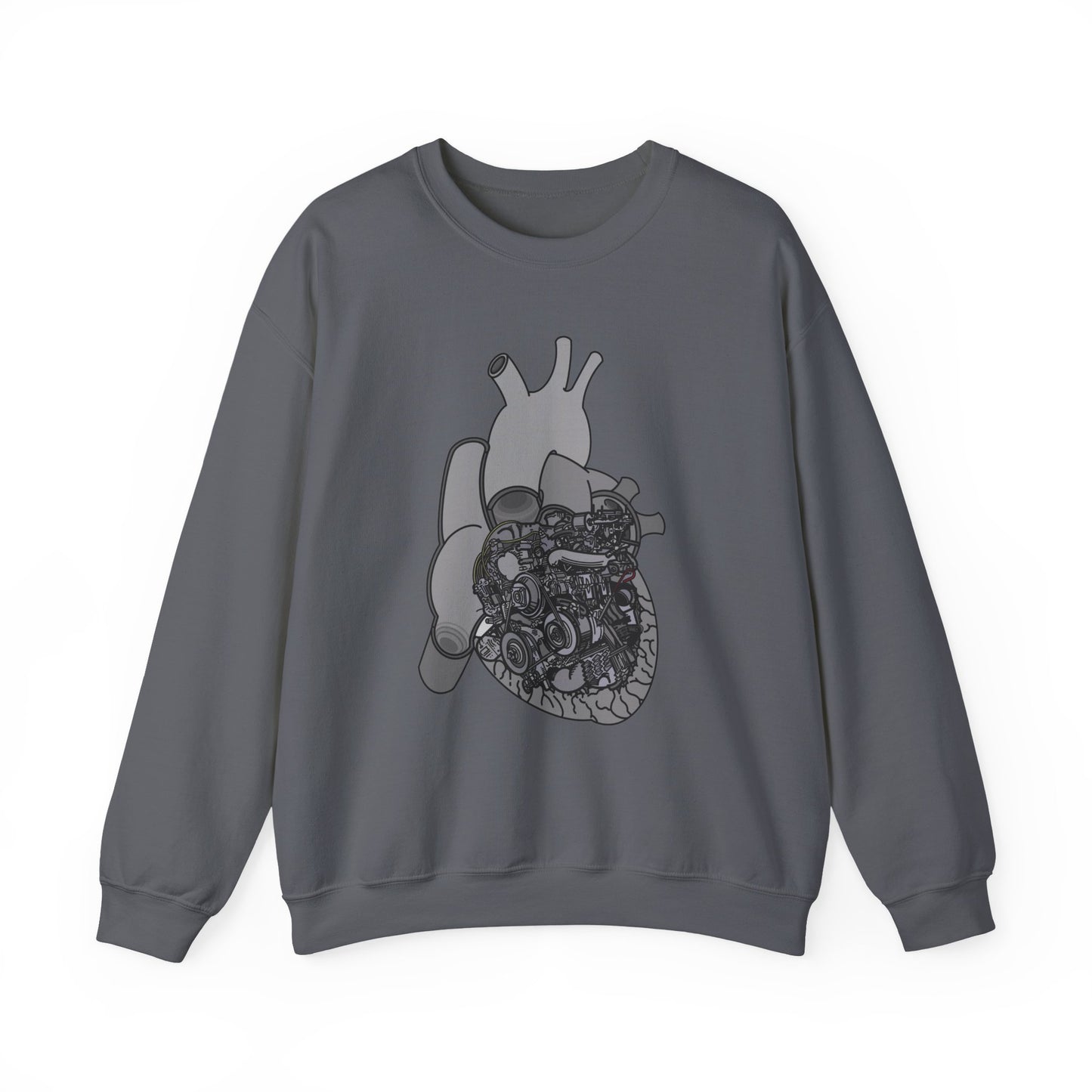 Valves and Ventricles Sweatshirt , Heart Meets Engine Design, Great Gift For Nurses, Cardiologists, Mechanics