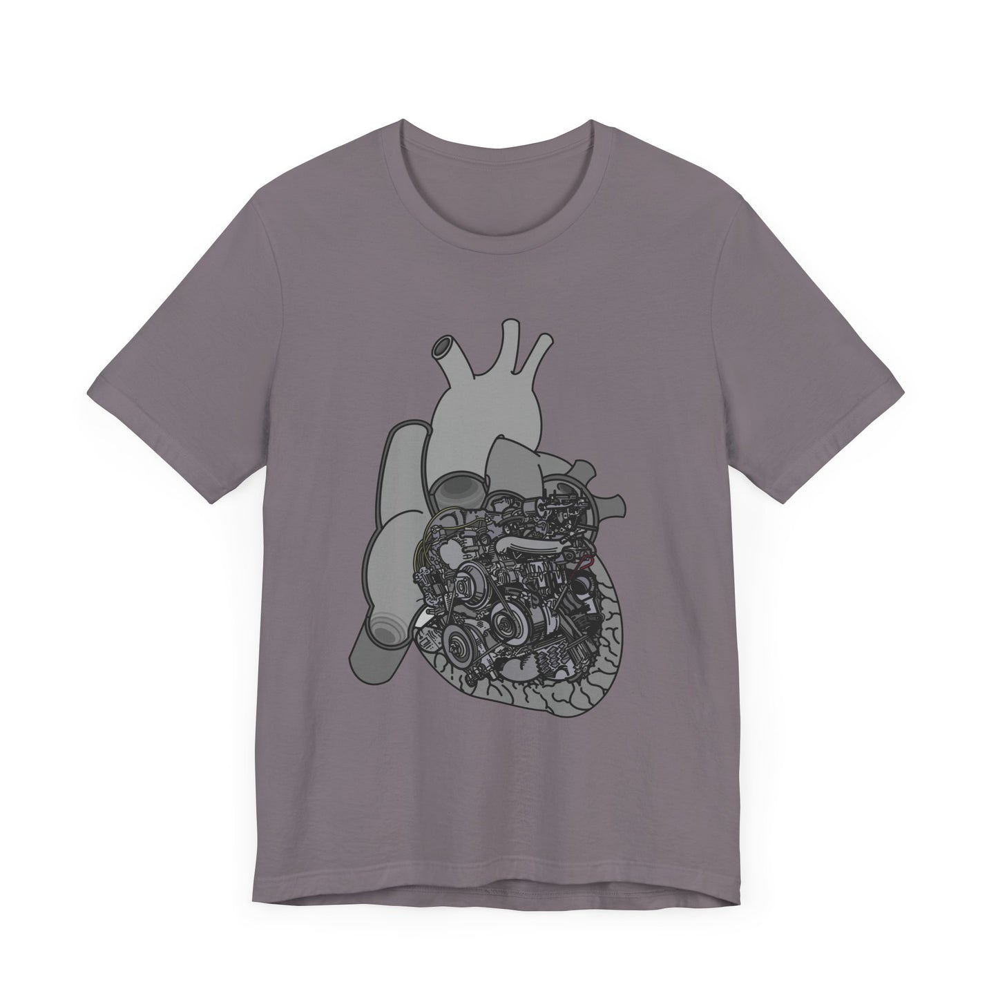 Valves and Ventricles - Heart Anatomy and Car Engine Mash Up - T-shirt for Heart Nurses, Cardiologists, and Car Lovers