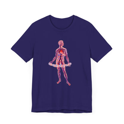 Go With The Flow Circulatory System Shirt, Anatomical Vein and Artery Diagram, Medical Humor, Nurse, Doctor, Healthcare Gift Tee