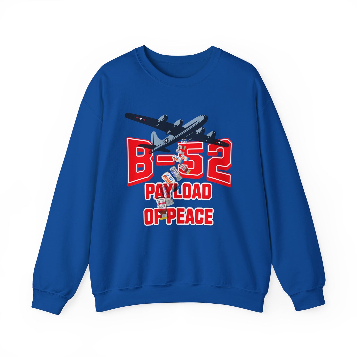 B-52 Payload of Peace Sweatshirt, Military Aircraft Jumper, Air Force Pullover, Warplane Graphic Crewneck, Aviation Lover Gift