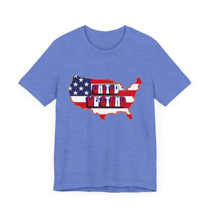 United We Stand T-Shirt - Patriotic USA Map Design