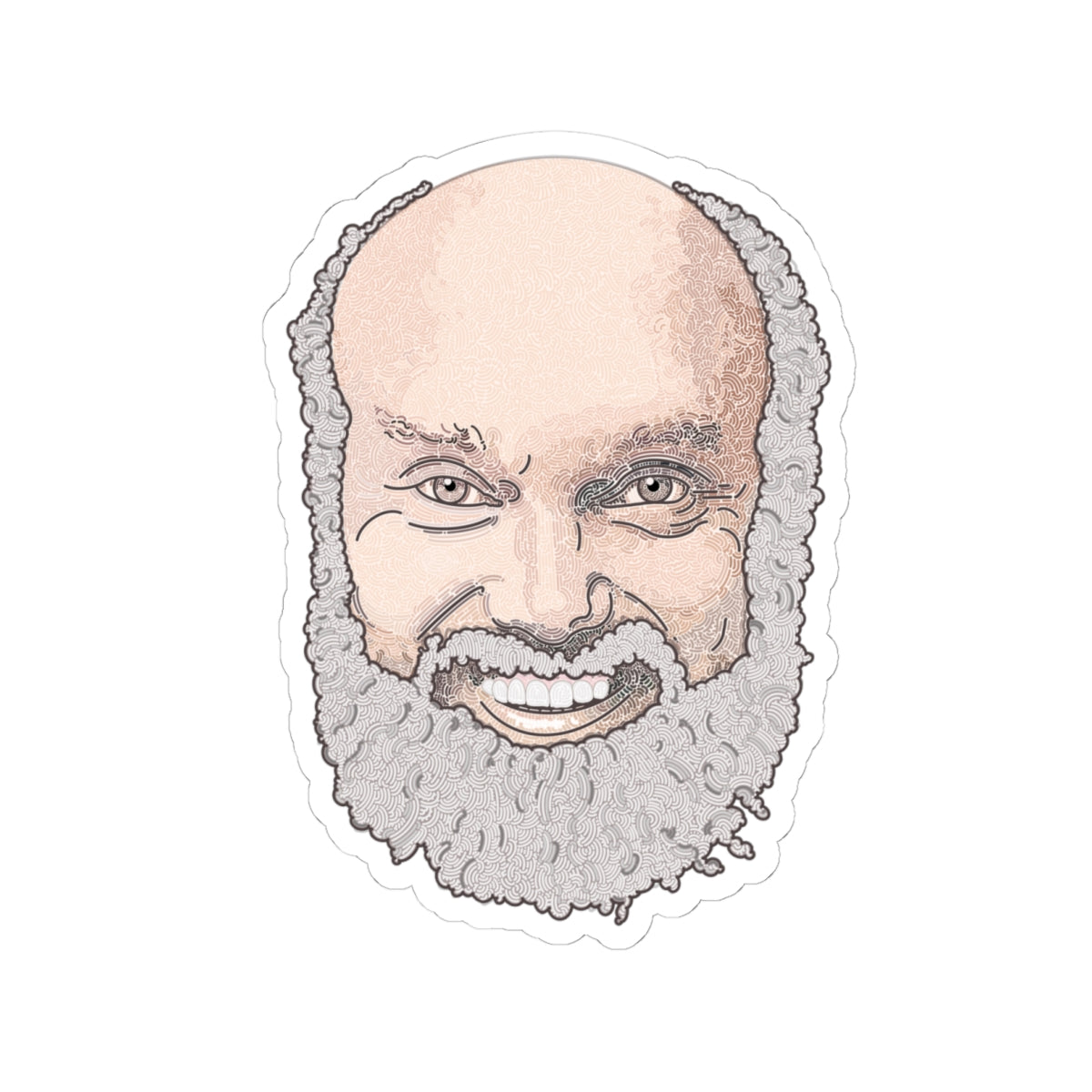Ram Dass Portrait Sticker - Richard Alpert - Spiritual Teacher and Author