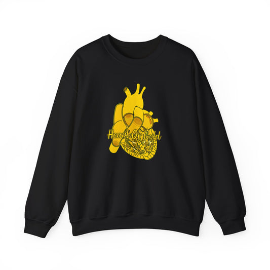 Heart of Gold Sweatshirt , Inspirational Nurse Apparel, Gold Anatomical Heart, Great Gift For Nurses, Doctors, Medical Professionals