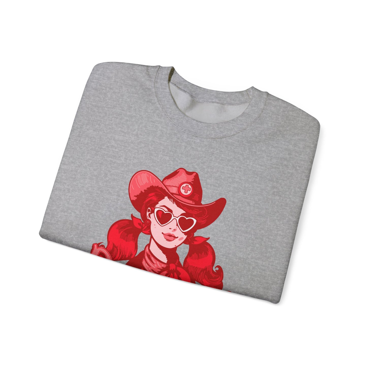 Darlin RN Sweatshirt , Cowgirl Nurse Style with a Heart,  Western Cowgirl Nurse Style, Funny RN Gift,  Apparel for Healthcare Professionals