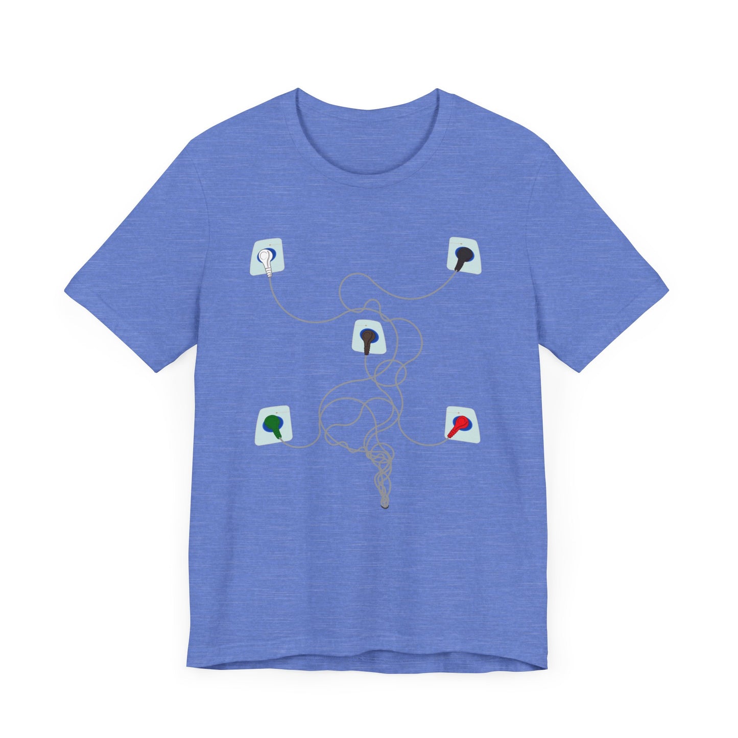 EKG Dots and Leads, The Heartbeat of Healthcare, Funny Nurse, Cardiology T-Shirt for RNs, Cardiac Nurses, & Medical Professionals