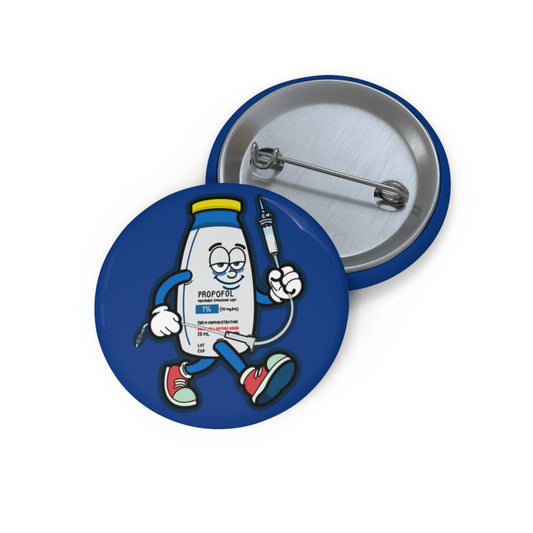 Propofol Pete Sedation Button, Pin. ICU Nurse Pin, Great Gift for Nurses, Fun Nursing Humor for Healthcare Pros