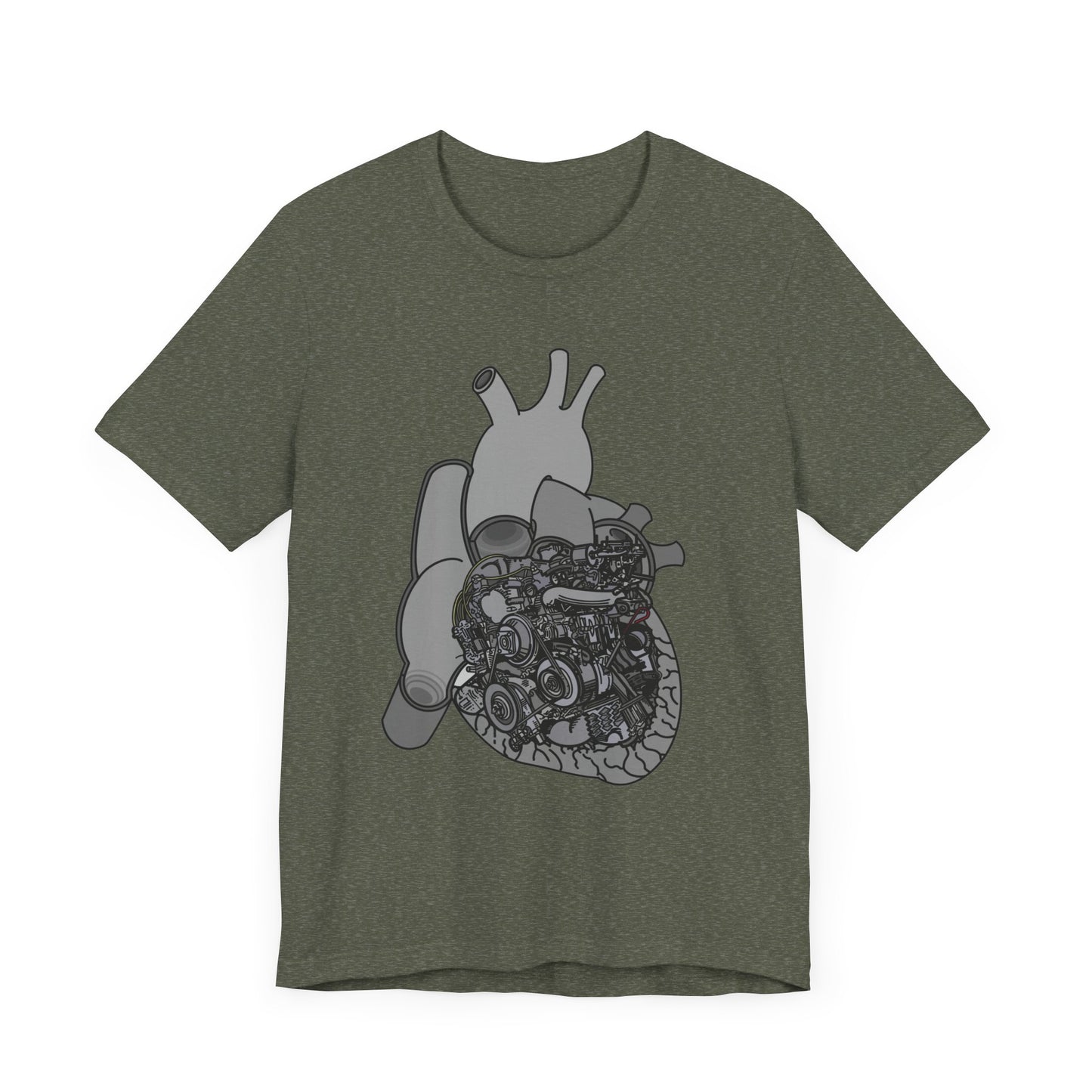 Valves and Ventricles - Heart Anatomy and Car Engine Mash Up - T-shirt for Heart Nurses, Cardiologists, and Car Lovers