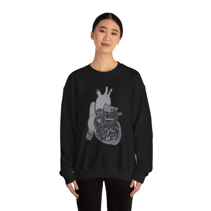 Valves and Ventricles Sweatshirt , Heart Meets Engine Design, Great Gift For Nurses, Cardiologists, Mechanics
