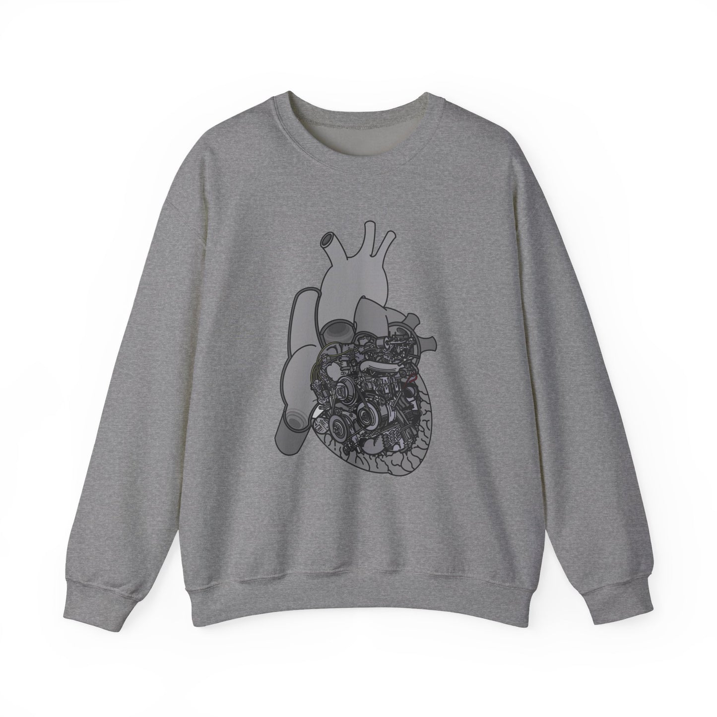 Valves and Ventricles Sweatshirt , Heart Meets Engine Design, Great Gift For Nurses, Cardiologists, Mechanics