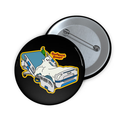 How About A Booost Button, Playful Ghostly Pin for Healthcare Workers, Spooky Halloween Nursing Button Pin, Great Gift for Nurses