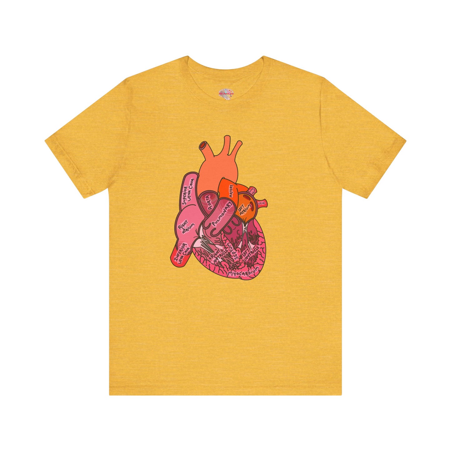 Anatomical Heart Label Diagram Shirt