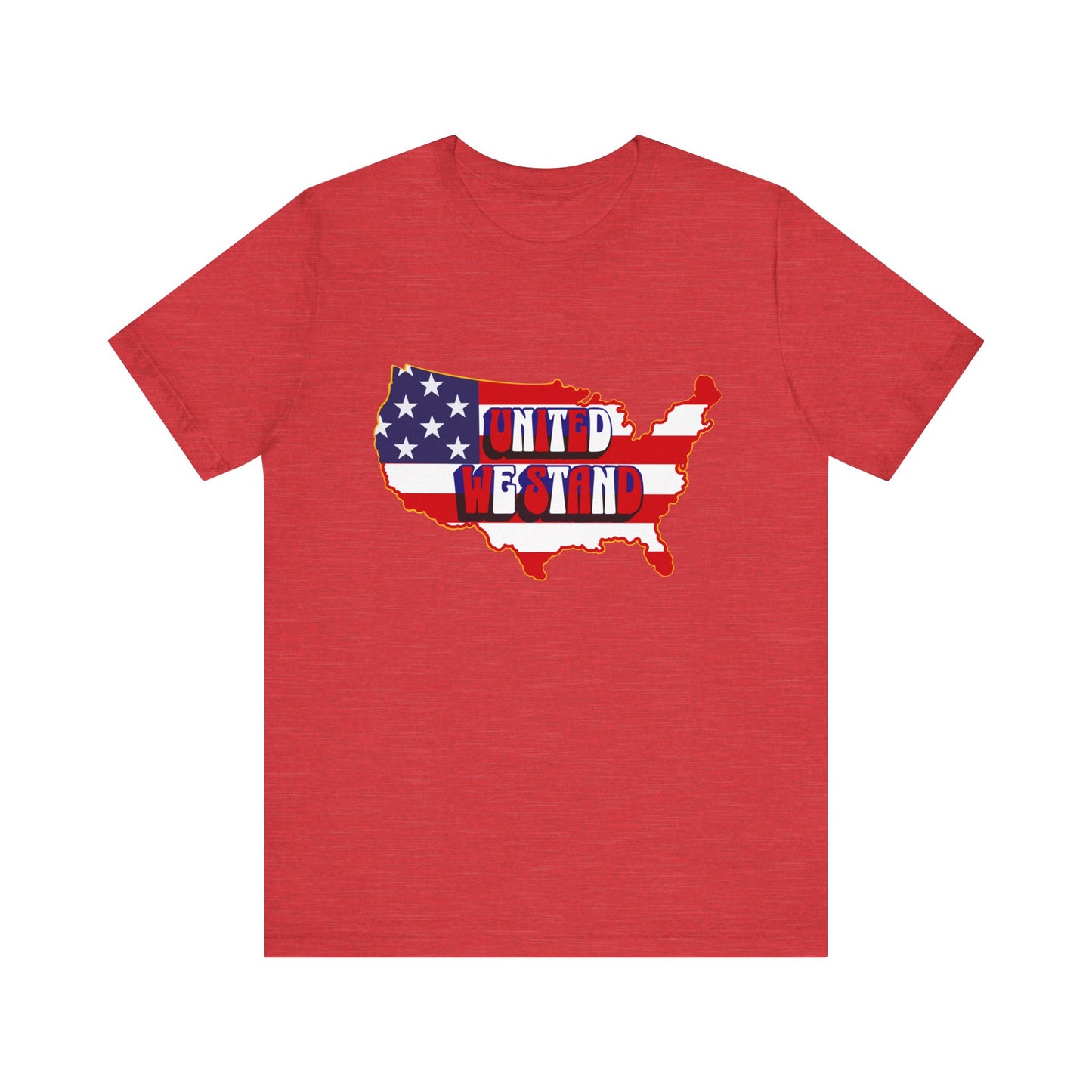 United We Stand T-Shirt - Patriotic USA Map Design