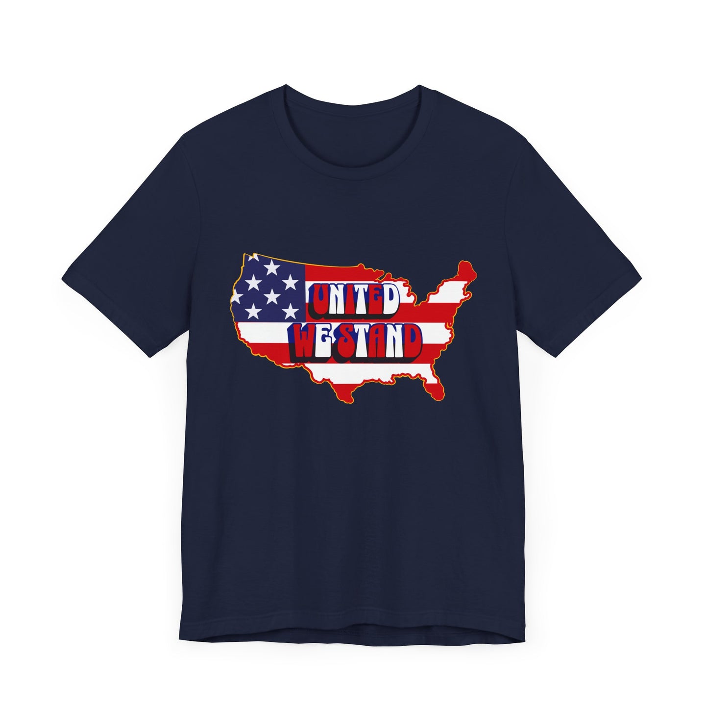 United We Stand T-Shirt - Patriotic USA Map Design