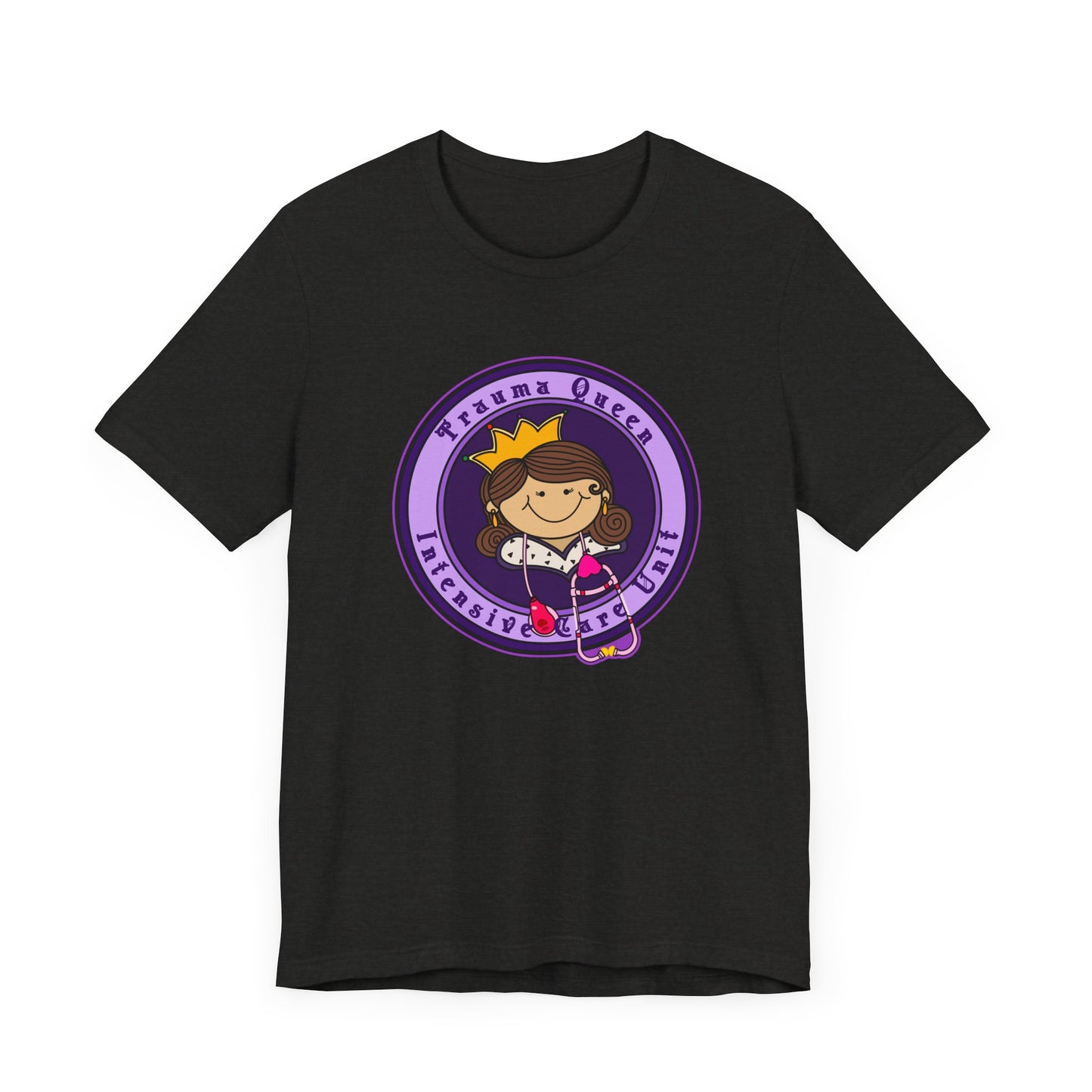 Trauma Queen, Intensive Care Unit T-Shirt, Funny ICU Nurse, ER, Critical Care, Medical Humor, RN Gift, Healthcare Worker Tee