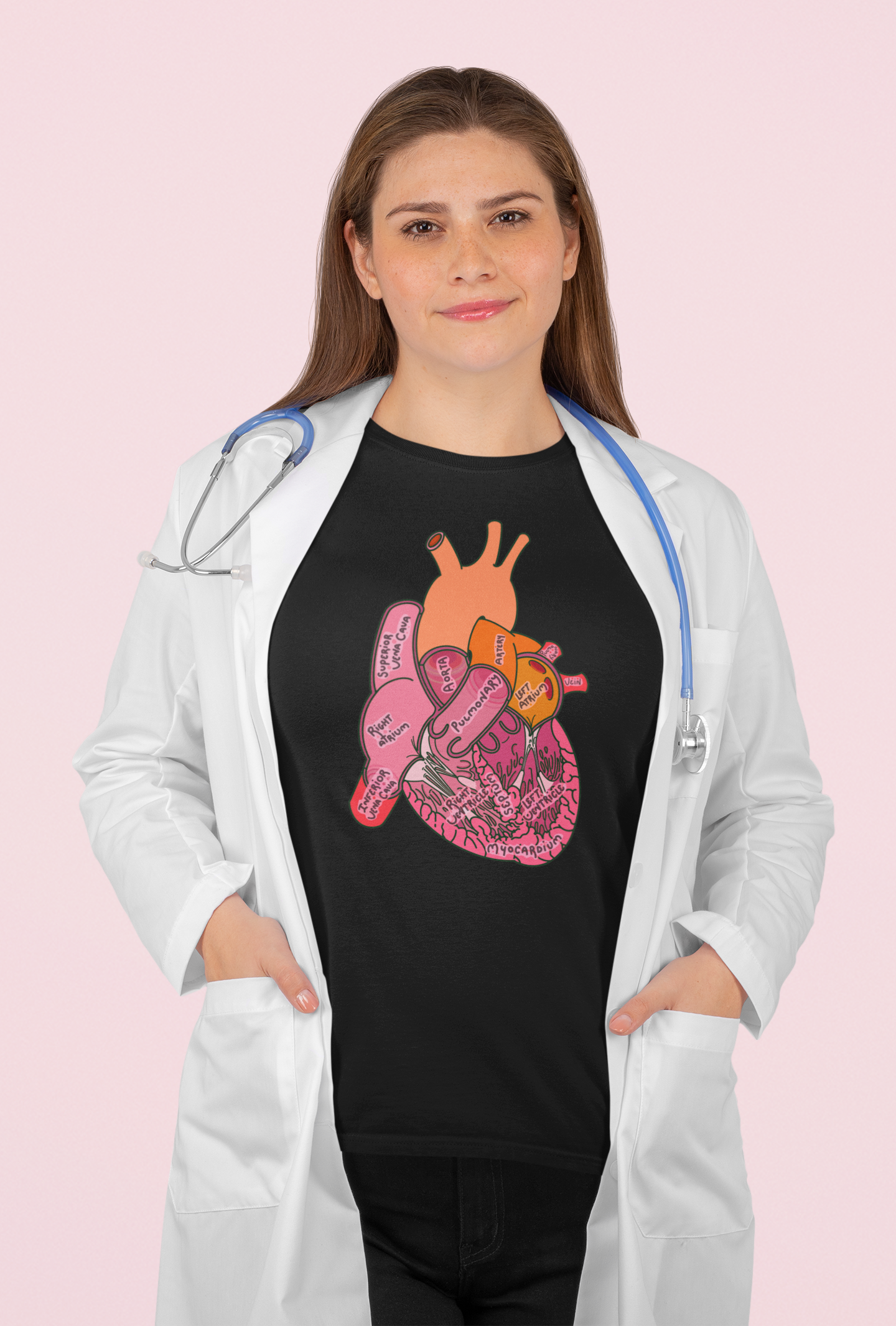 Anatomical Heart Label Diagram Shirt