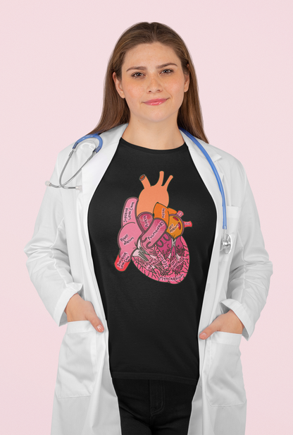 Anatomical Heart Label Diagram Shirt