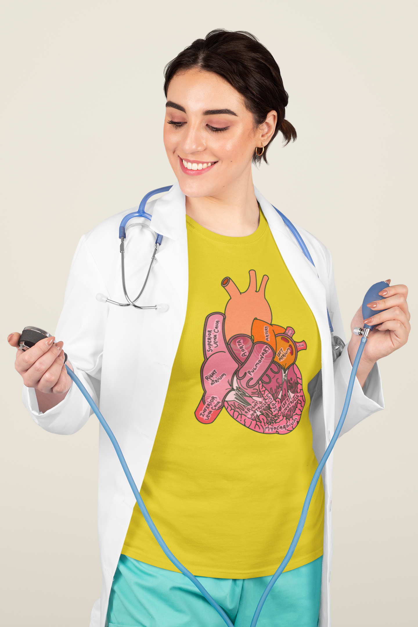 Anatomical Heart Label Diagram Shirt