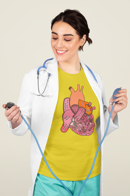 Anatomical Heart Label Diagram Shirt