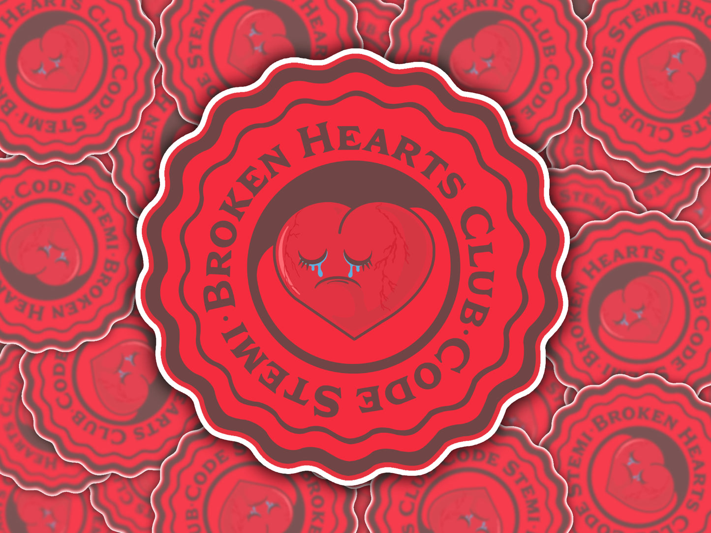 Broken Hearts Club Sticker , Code STEMI