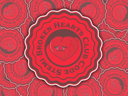 Broken Hearts Club Sticker , Code STEMI