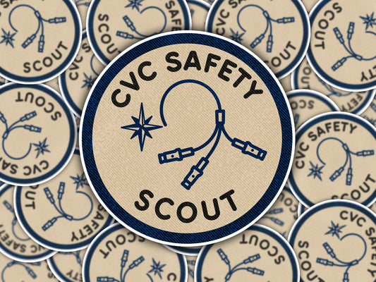 CVC Central Venous Catheter Safety Scout Badge (Sticker)
