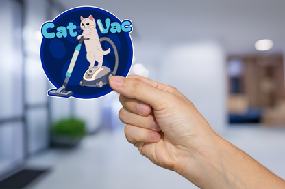 Cat Vac Sticker, Funny PureWick Sticker