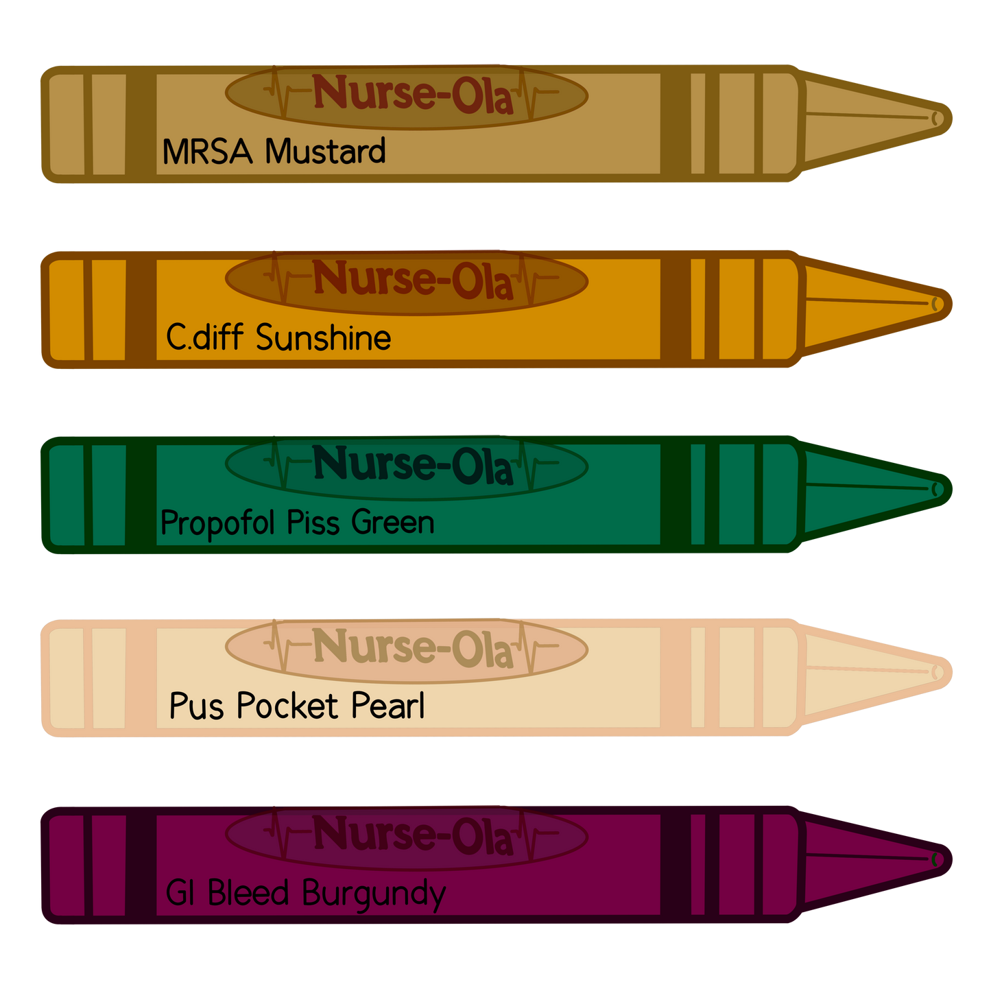 Nurse-ola Crayons T-shirt