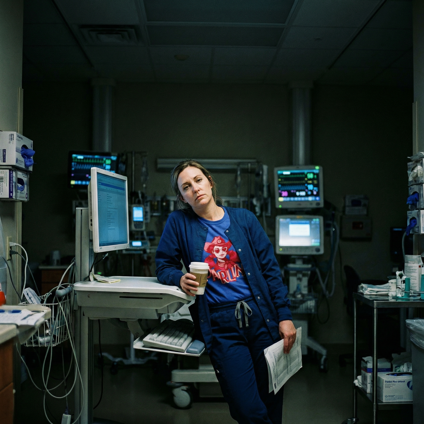 Darlin RN Sweatshirt, Cowgirl Nurse Style with Heart