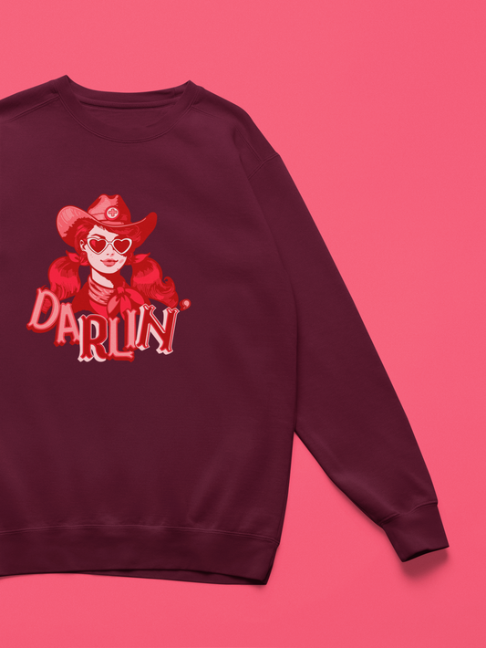 Darlin RN Sweatshirt, Cowgirl Nurse Style with Heart