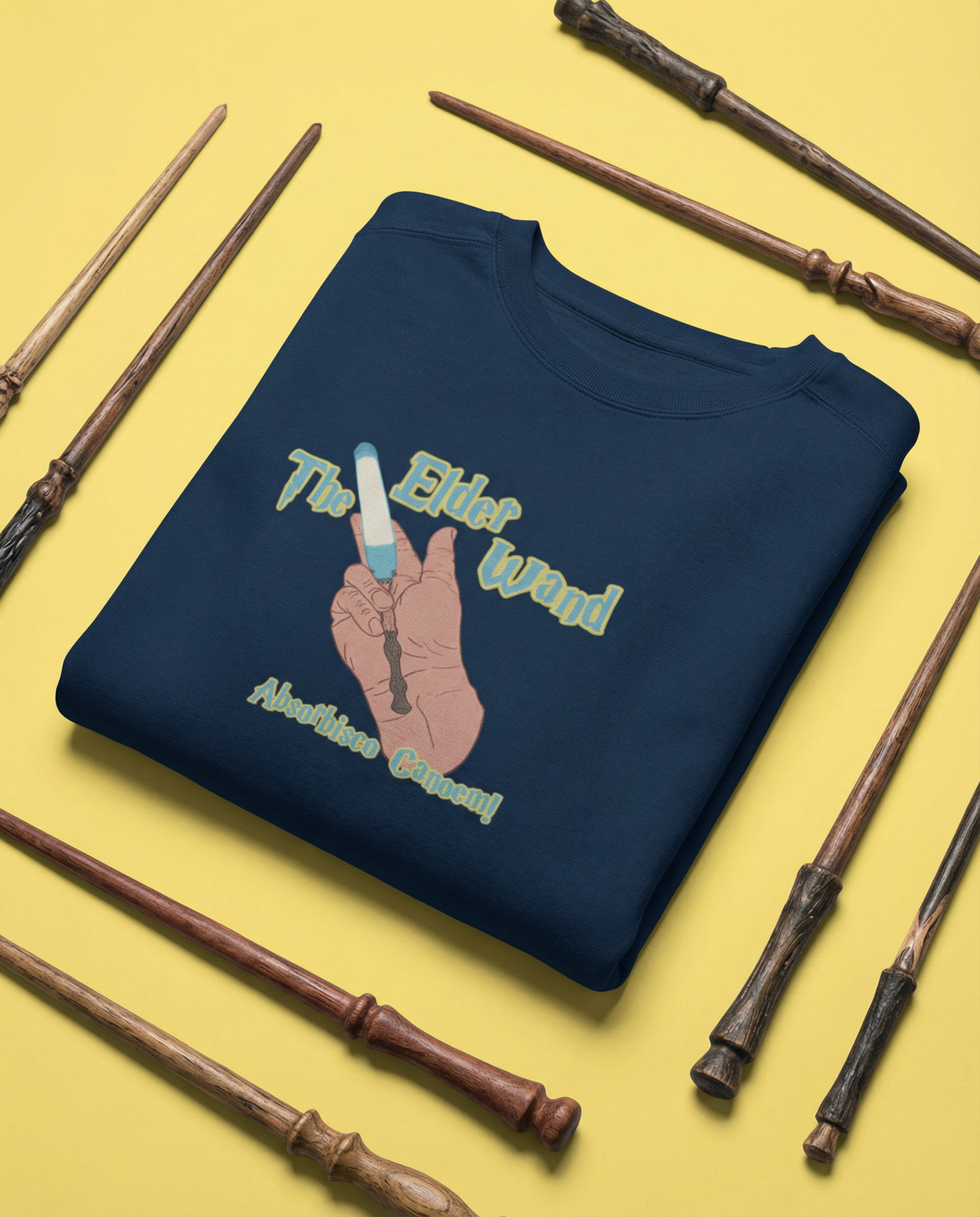 Elder Wand Sweatshirt, Absorbisco Canoem, Wicking-Wizardry