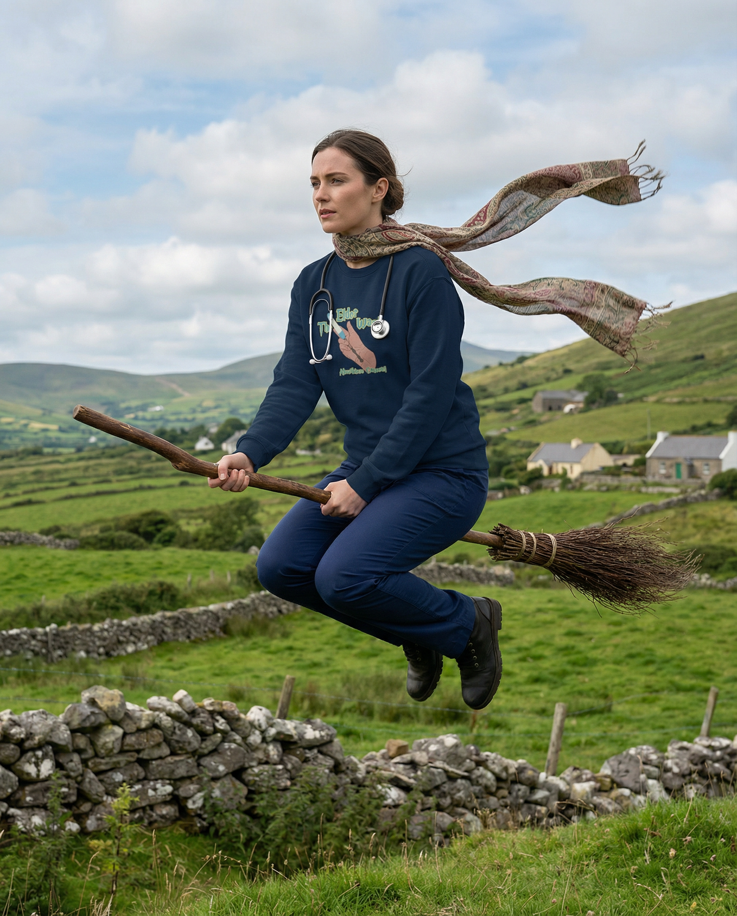 Elder Wand Sweatshirt, Absorbisco Canoem, Wicking-Wizardry