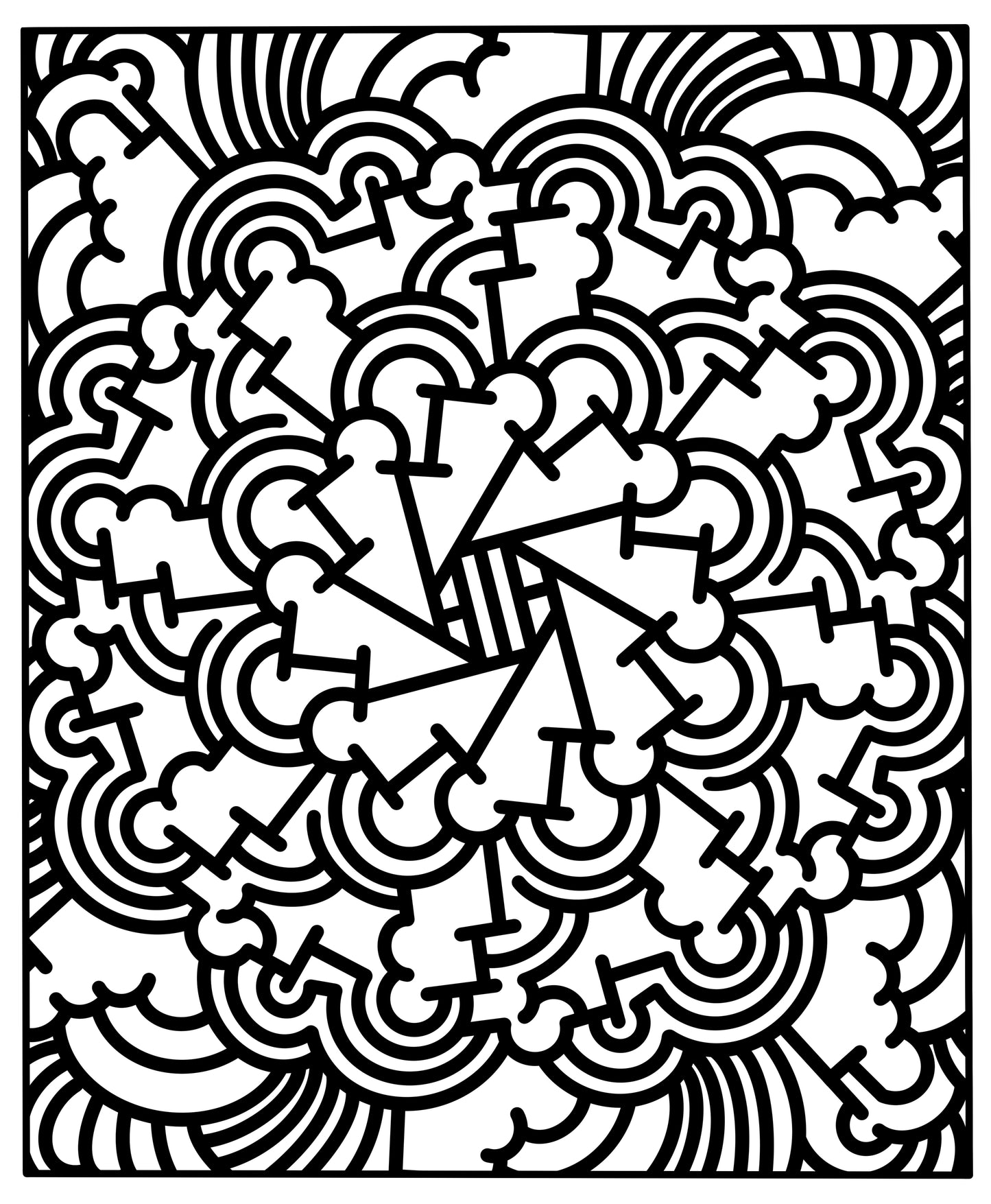 Black and white geometric pattern