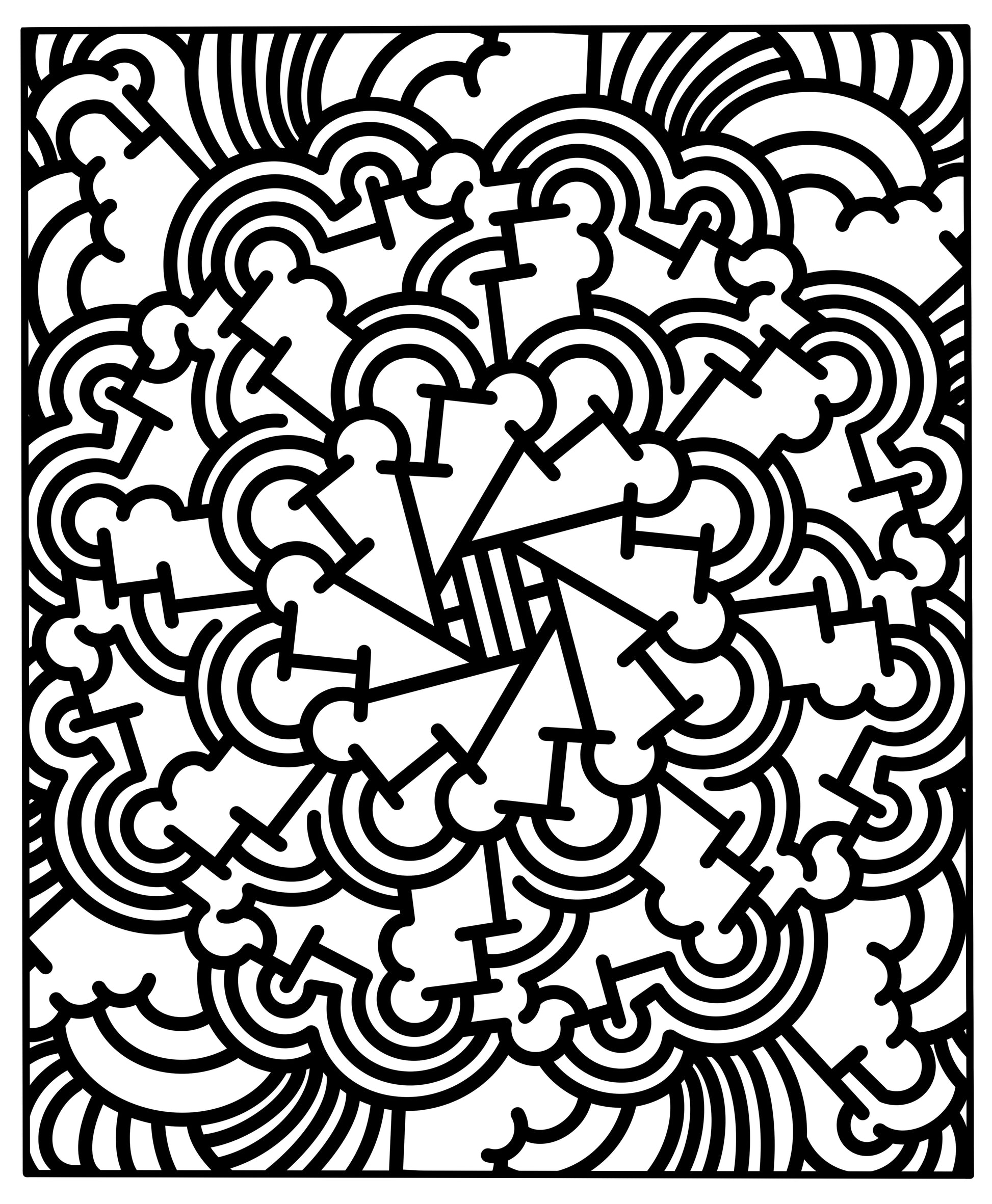 Black and white geometric pattern